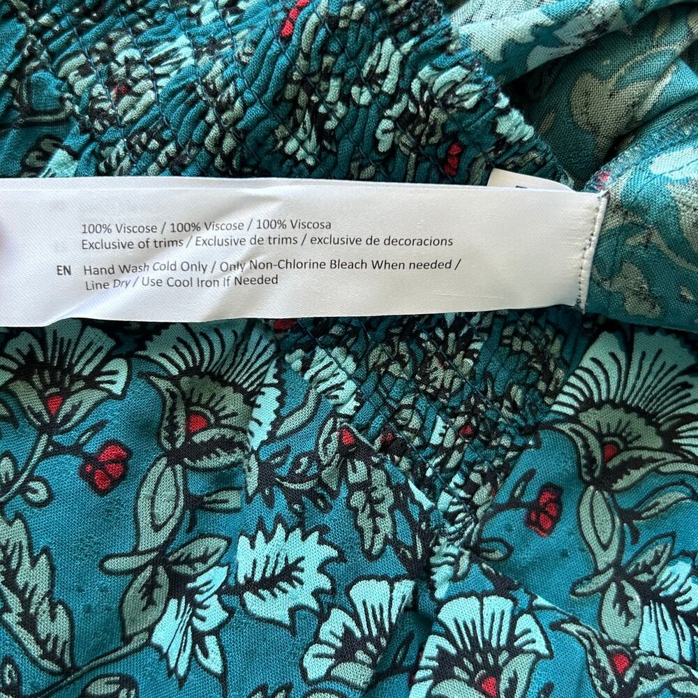 NWT Band of Gypsies Blue Floral Wide Leg Pants - Picture 7 of 8